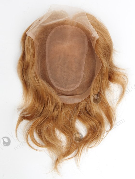 Light Ash Brown Color Silk Base With PU With Lace Front Human Hair Women's Topper WR-TC-055-18252