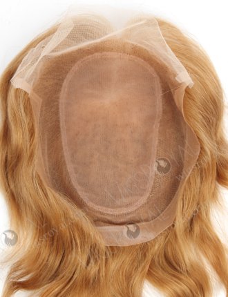 Light Ash Brown Color Silk Base With PU With Lace Front Human Hair Women's Topper WR-TC-055