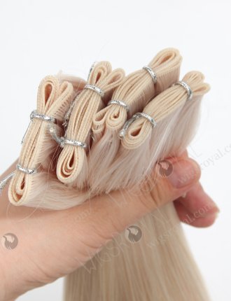 Amazing platinum blonde european hair incredibly thin flat light cuttable no return hair genius weft WR-GW-003