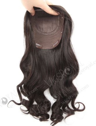 Large Base 7x7 Thick Hair Topper 18 Inch Best Quality Virgin European Hair Topper-018