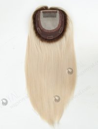 In Stock European Virgin Hair 16" One Length Straight T9/White Color 5.5"×5.5" Silk Top Wefted Kosher Topper-025