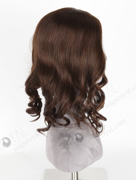 In Stock European Virgin Hair 16" Beach Wave 2a# Color 7"×7" Silk Top Wefted Hair Topper-019-18438