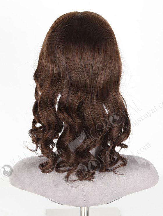 In Stock European Virgin Hair 16" Beach Wave 2a# Color 7"×7" Silk Top Wefted Hair Topper-019-18436