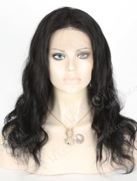 In Stock Indian Remy Hair 16" Body Wave 1# Color Full Lace Wig FLW-01195