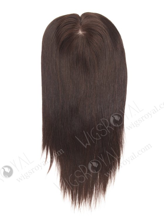 All One Length Dark Brown Human Hair Full Volume Topper For Thinning Hair WR-TC-063-18520