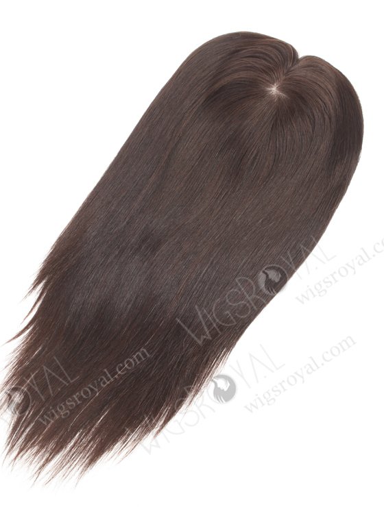All One Length Dark Brown Human Hair Full Volume Topper For Thinning Hair WR-TC-063-18521