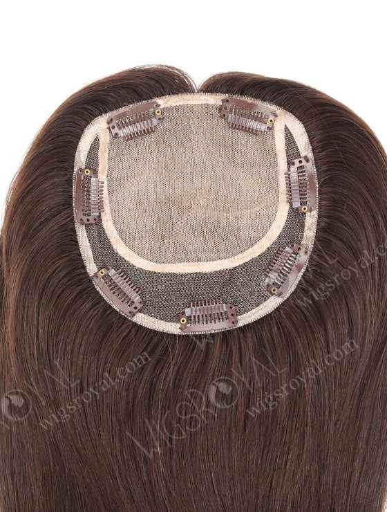 All One Length Dark Brown Human Hair Full Volume Topper For Thinning Hair WR-TC-063-18522