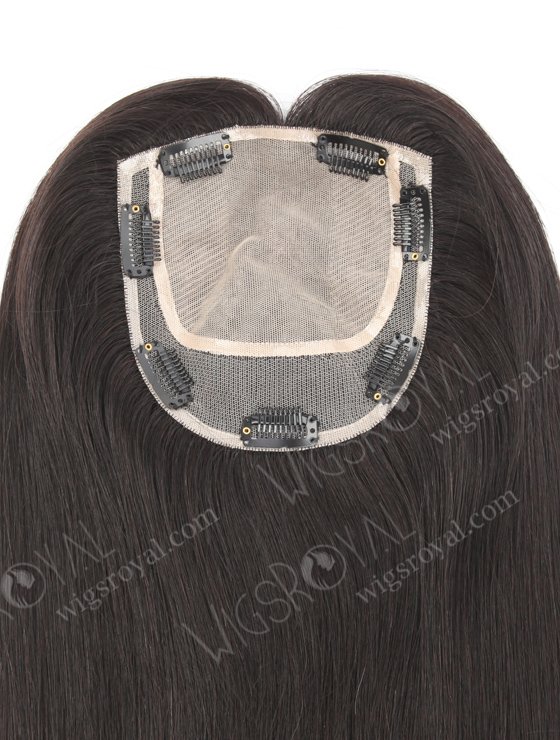 Enhance Your Beauty With All One Length Off Black Real Human Hair Topper WR-TC-061-18492