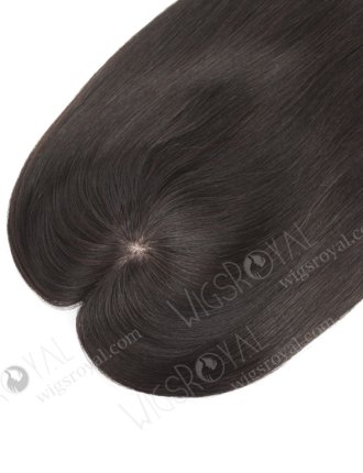 Enhance Your Beauty With All One Length Off Black Real Human Hair Topper WR-TC-061
