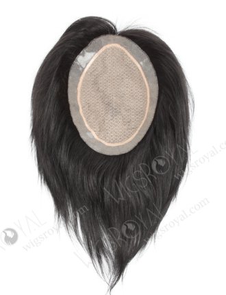 Realistic Full Silk Base With PU Around Perimeter Short Pixie Human Hair Topper WR-TC-066
