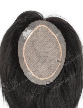 Realistic Full Silk Base With PU Around Perimeter Short Pixie Human Hair Topper WR-TC-066