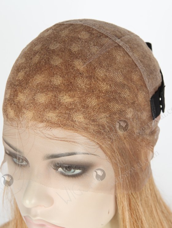 Light Brown Highlight Color 18'' Peruvian Virgin Hair Straight Full Lace Wigs WR-LW-122-18642