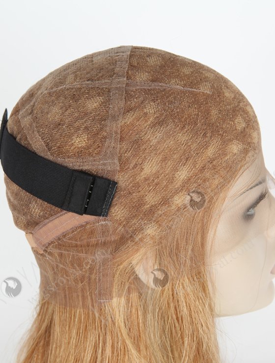 Light Brown Highlight Color 18'' Peruvian Virgin Hair Straight Full Lace Wigs WR-LW-122-18637