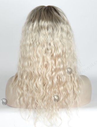Root Brown With White Color European Virgin Silk Top Glueless Wigs WR-GL-058