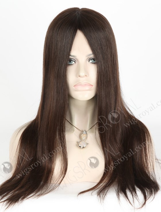 Best Natural Hair Wigs Online 18 Inch Straight | In Stock European Virgin Hair 18" Natural Straight Natural Color Lace Front Silk Top Glueless Wig GLL-08030-18862