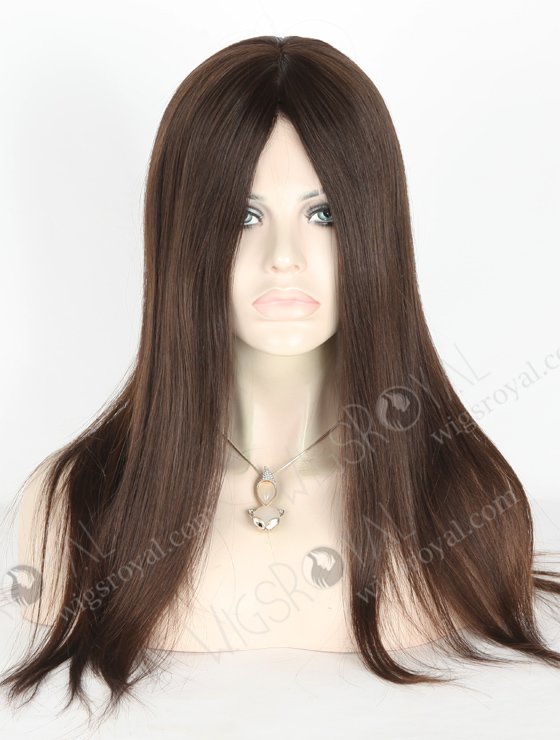 Best Quality Raw Virgin Hair Petite Wigs for Small Heads | In Stock European Virgin Hair 18" Natural Straight Natural Color Lace Front Silk Top Glueless Wig GLL-08033-18939