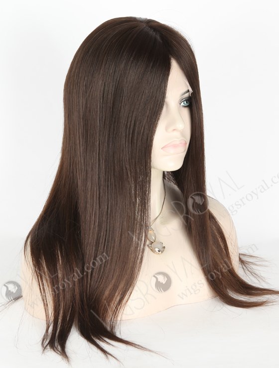 Best Quality Raw Virgin Hair Petite Wigs for Small Heads | In Stock European Virgin Hair 18" Natural Straight Natural Color Lace Front Silk Top Glueless Wig GLL-08033-18942