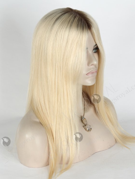 In Stock European Virgin Hair 16" Straight T9/60# Color Silk Top Glueless Wig GL-08089-18962