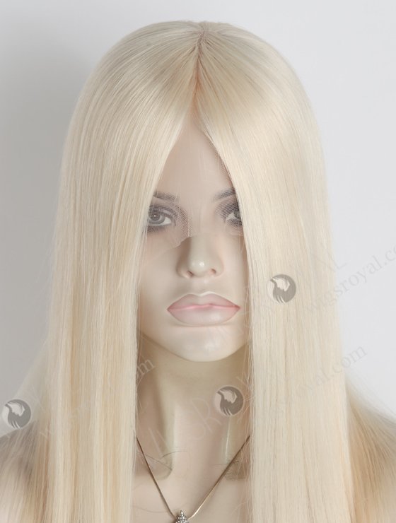 Quality Platinum Blonde Human Hair Wigs Caucasian | In Stock European Virgin Hair 16" Straight White Color Lace Front Silk Top Glueless Wig GLL-08038-18984