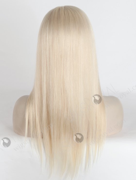 Quality Platinum Blonde Human Hair Wigs Caucasian | In Stock European Virgin Hair 16" Straight White Color Lace Front Silk Top Glueless Wig GLL-08038-18992