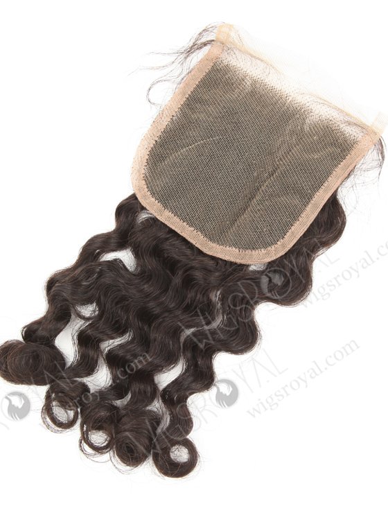 In Stock Indian Remy Hair 12" Deep Curl Natural Color Top Closure STC-402-19252