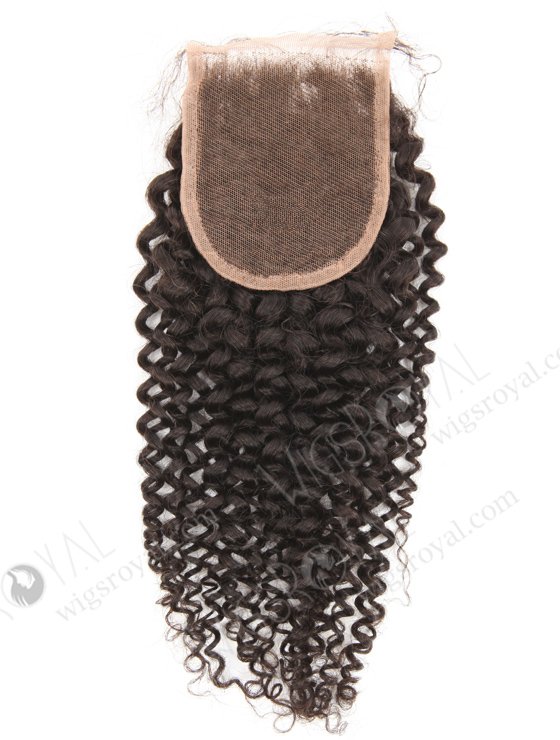 In Stock Indian Remy Hair 16" 7mm Curl Natural Color Top Closure STC-403