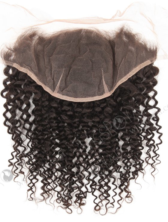 In Stock Indian Remy Hair 14" 7mm Curl Natural Color Lace Frontal SKF-110