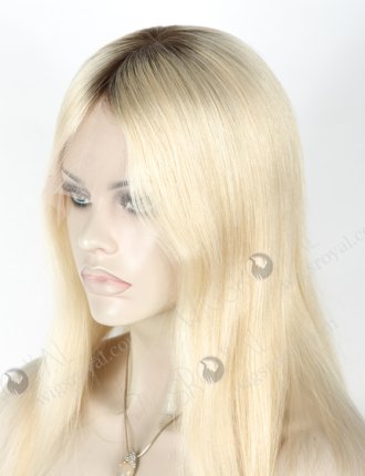 In Stock European Virgin Hair 14" Straight T9/60# Color Lace Front Silk Top Glueless Wig GLL-08034