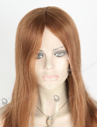 High Quality 14 Inch European Virgin Hair Realistic Brown Wigs Comfortable Silk Top Glueless Cap GLL-08035