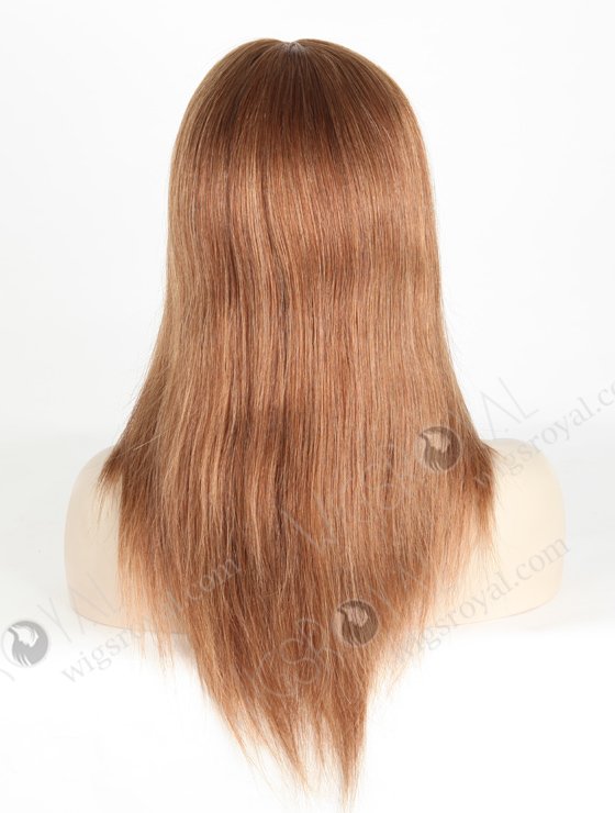 High Quality 14 Inch European Virgin Hair Realistic Brown Wigs Comfortable Silk Top Glueless Cap GLL-08035-19317