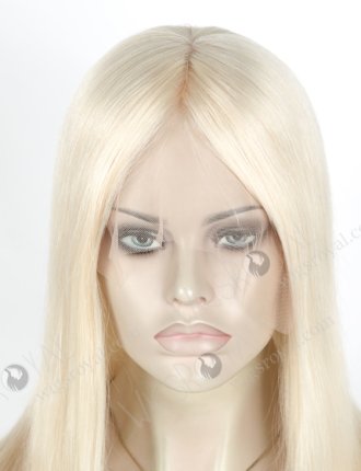 14 Inch Platinum Blonde Wig High Quality European Virgin Hair Lace Front Silk Top Glueless Wig GLL-08037