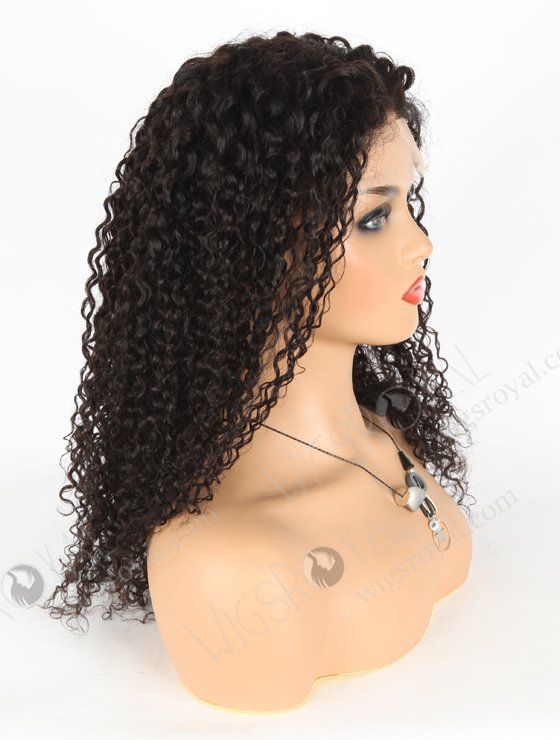 In Stock Brazilian Virgin Hair 18" Tight Curly Natural Color Lace Closure Wig CW-04007-19460