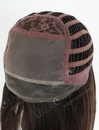 Beautiful Straight Bob Style Wigs Black with Brown Highlights Monofilament Top with Open Weft  WR-MOW-016