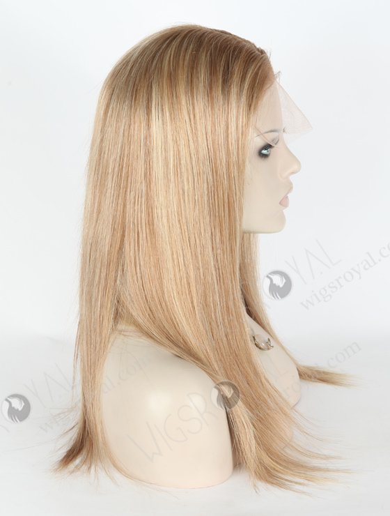 Fashion Bayalage Color 100% Human Hair Creamy Blonde Ash Highlights Lace Front Wig for Ladies WR-CLF-024-19753
