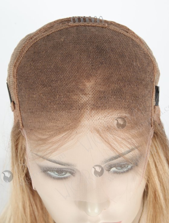 Fashion Bayalage Color 100% Human Hair Creamy Blonde Ash Highlights Lace Front Wig for Ladies WR-CLF-024-19756