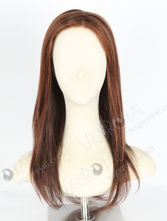 Luxury Design Brown Highlights Glueless Human Hair Wig With Silk Top WR-GL-068-19821