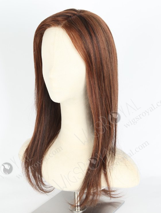 Luxury Design Brown Highlights Glueless Human Hair Wig With Silk Top WR-GL-068-19822