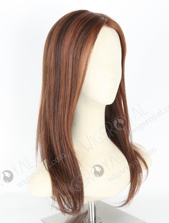 Luxury Design Brown Highlights Glueless Human Hair Wig With Silk Top WR-GL-068-19824