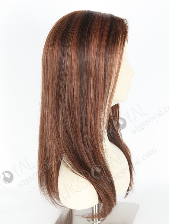Luxury Design Brown Highlights Glueless Human Hair Wig With Silk Top WR-GL-068-19823
