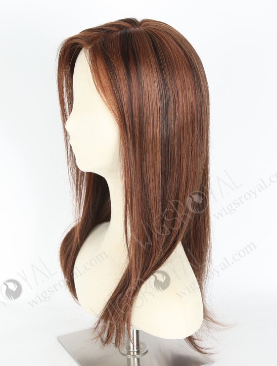 Luxury Design Brown Highlights Glueless Human Hair Wig With Silk Top WR-GL-068-19826