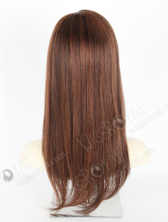 Luxury Design Brown Highlights Glueless Human Hair Wig With Silk Top WR-GL-068-19825