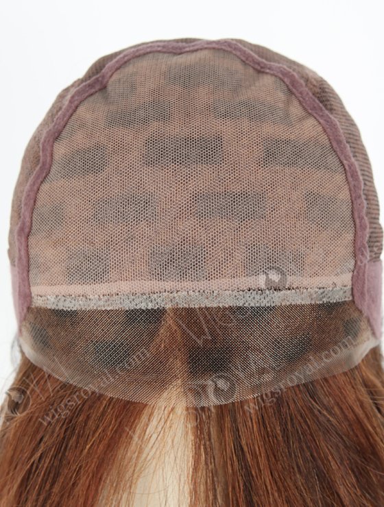Luxury Design Brown Highlights Glueless Human Hair Wig With Silk Top WR-GL-068-19828