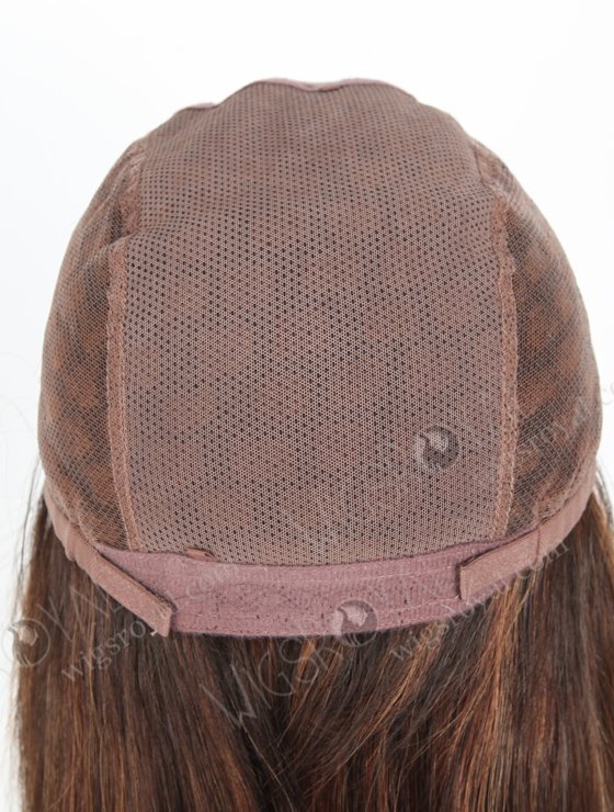 Luxury Design Brown Highlights Glueless Human Hair Wig With Silk Top WR-GL-068-19830