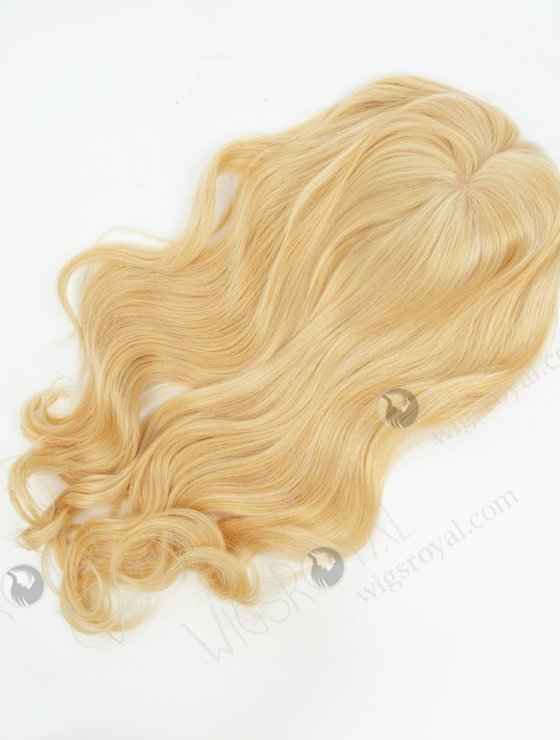 Large Base Blonde Human Hair Topper 18 Inch 7x7 coverage Add Length and Volume Instantly Topper-074-19900