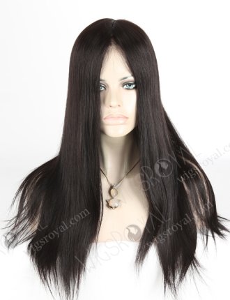 Full Lace Silk Top Wig Mongolian Hair Black Color Silk Top Lace Front Wig WR-ST-053