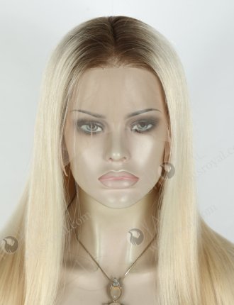 In Stock Brazilian Virgin Hair 18" Straight Color T9/60# Lace Front Wig MLF-04030