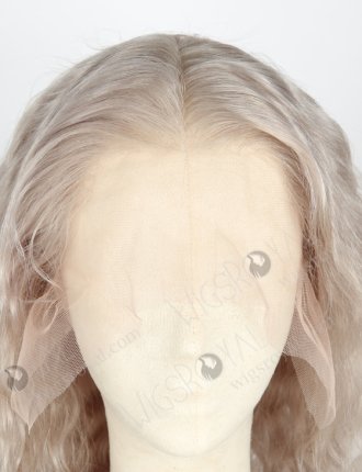 In Stock Brazilian Virgin Hair 12" Deep Body Wave Grey Color Lace Front Wig MLF-04032