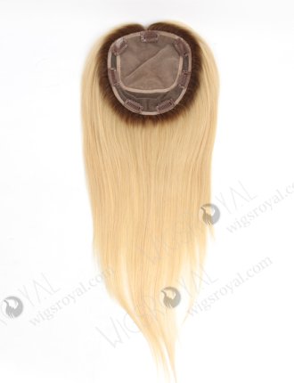 Best Silk Top Real Hair Toppers | 16 Inch Light Blonde with Medium Root Hair Pieces Topper-057