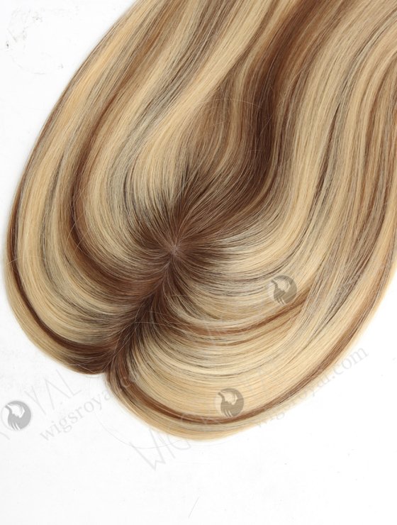 16 Inch Blonde Remy Human Hair Toppers with Highlights for Thinning Hair Topper-046-20654