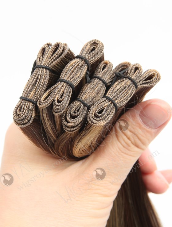 Highlight color human hair extensions seamless virgin genius weft WR-GW-011-20769